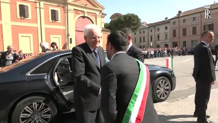 Mattarella a Lugo, visita al teatro Rossini danneggiato