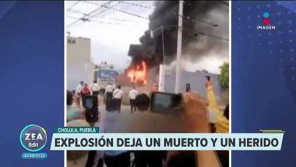 Explosión deja un muerto y un herido en Cholula, Puebla