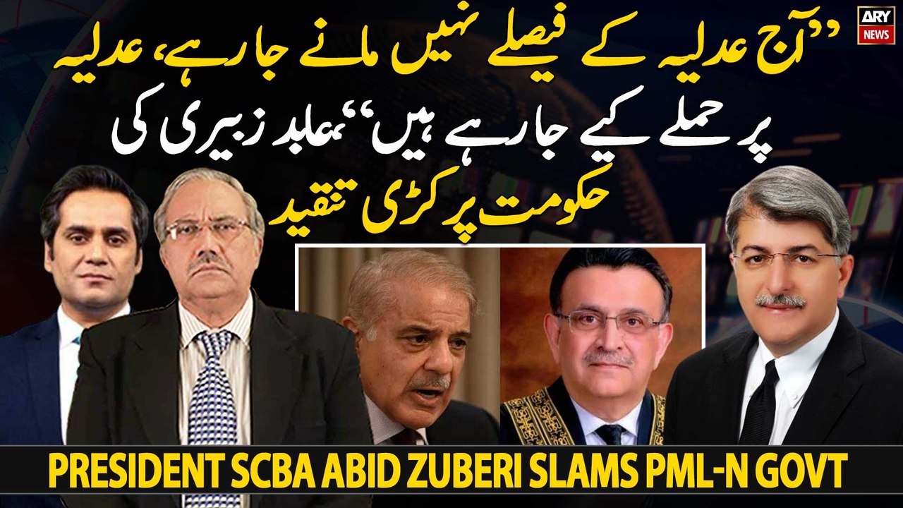 "Judiciary is being attacked," Abid Zuberi strongly criticizes PML-N government