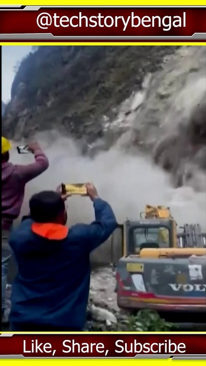Horrifying Video I Land Slide on Badrinath Highway