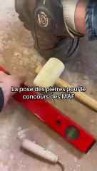 La pose de pierres en opus incertum