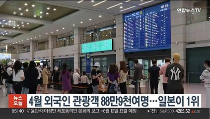 4월 외국인 관광객 88만9천여명…일본이 1위