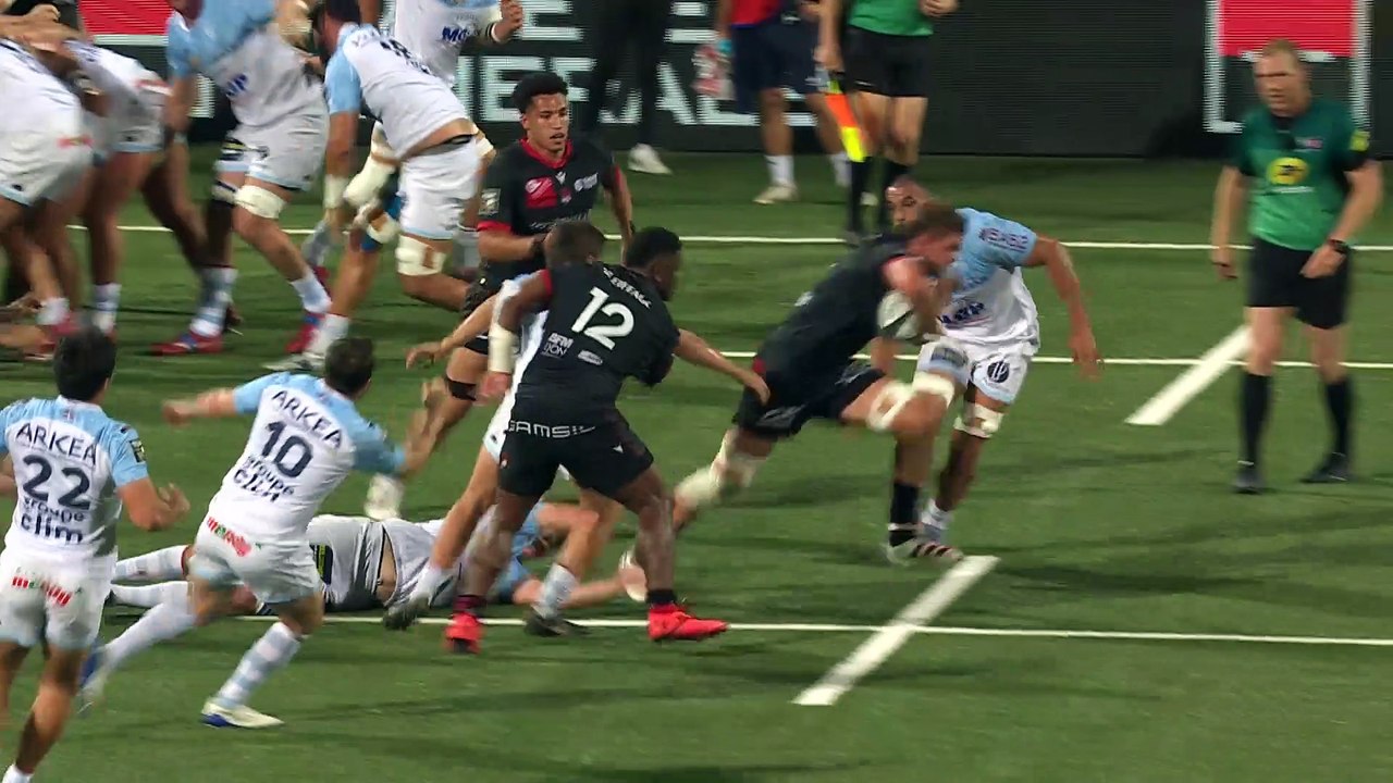 TOP 14 - Essai de Mickael GUILLARD (LOU) - LOU Rugby - Aviron Bayonnais - Saison 2022-2023