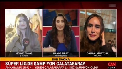 Kutlamaların önüne geçti! Canlı yayındaki skandal olayda Hande Fırat gülerken yakalandı