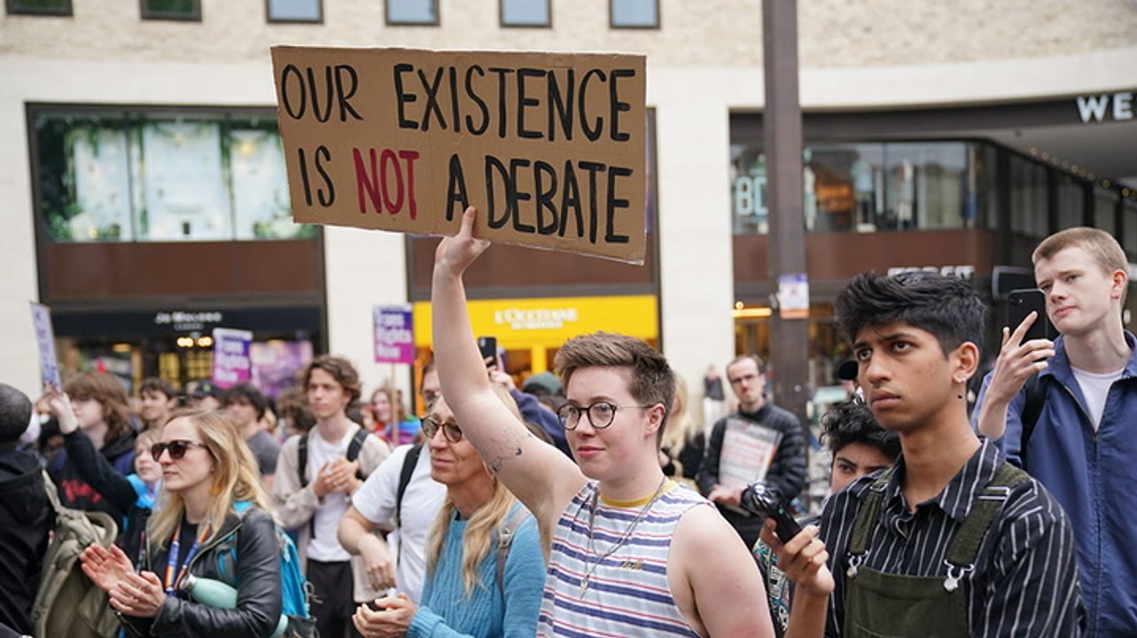 LGBT+ activists protest against Kathleen Stock’s talk at Oxford Union