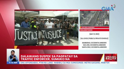 Dalawang suspek sa pagpatay sa traffic enforcer, sumuko na | UB