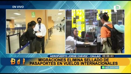 Perú elimina el sellado de pasaportes en el control migratorio de los vuelos internacionales