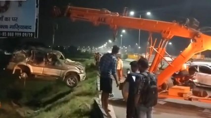 हापुड़: नेशनल हाईवे पर आई-20 और स्कॉर्पियो में जबरदस्त भिडंत, उड़े परखच्चे...चार घायल