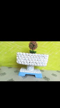 Making plant pots from recycled materials - diy concrete flower pots - Cement Craft ideas