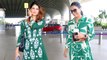Shweta Tiwari & Palak Tiwari Twinning In Green Outfits