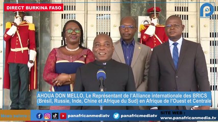 AHOUA DON MELLO, Le Représentant de l’Alliance internationale des BRICS (Brésil, Russie, Inde, Chine et Afrique du Sud) en Afrique de l’Ouest et Centrale reçu par le président IBRAHIM TRAORE