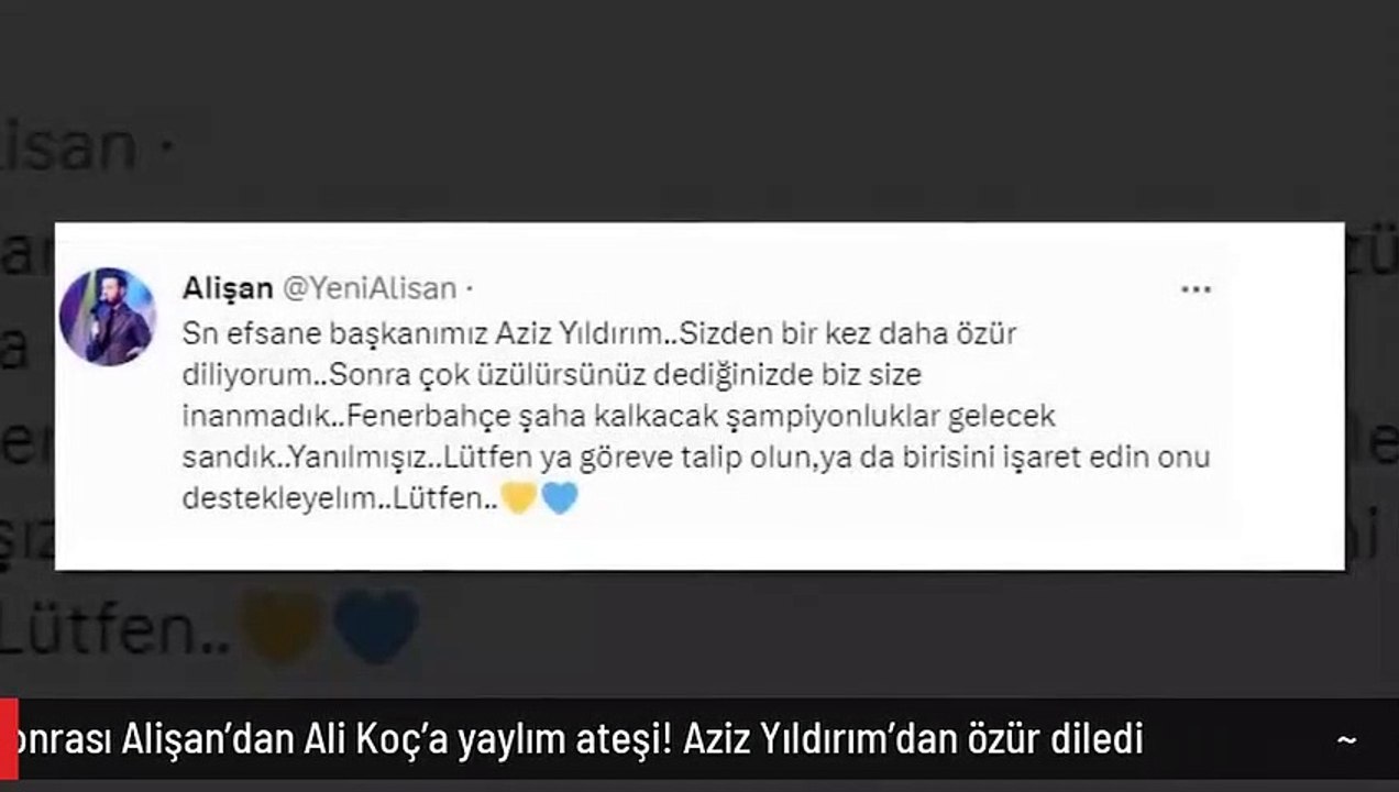 Galatasaray'ın şampiyonluğu sonrası Alişan'dan Ali Koç'a yaylım ateşi! Aziz Yıldırım'dan özür diledi