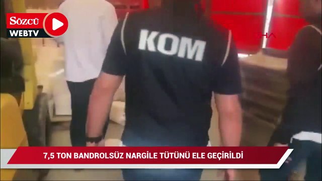 Kocaeli'de 7,5 ton kaçak nargile tütünü ele geçirildi