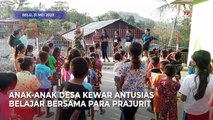 Tugas di Perbatasan, Prajurit TNI Buka Sanggar Belajar untuk Anak Usia Sekolah