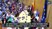 Los diputados y senadores del PSOE reciben como palmeros a Sánchez tras llevarles a la derrota