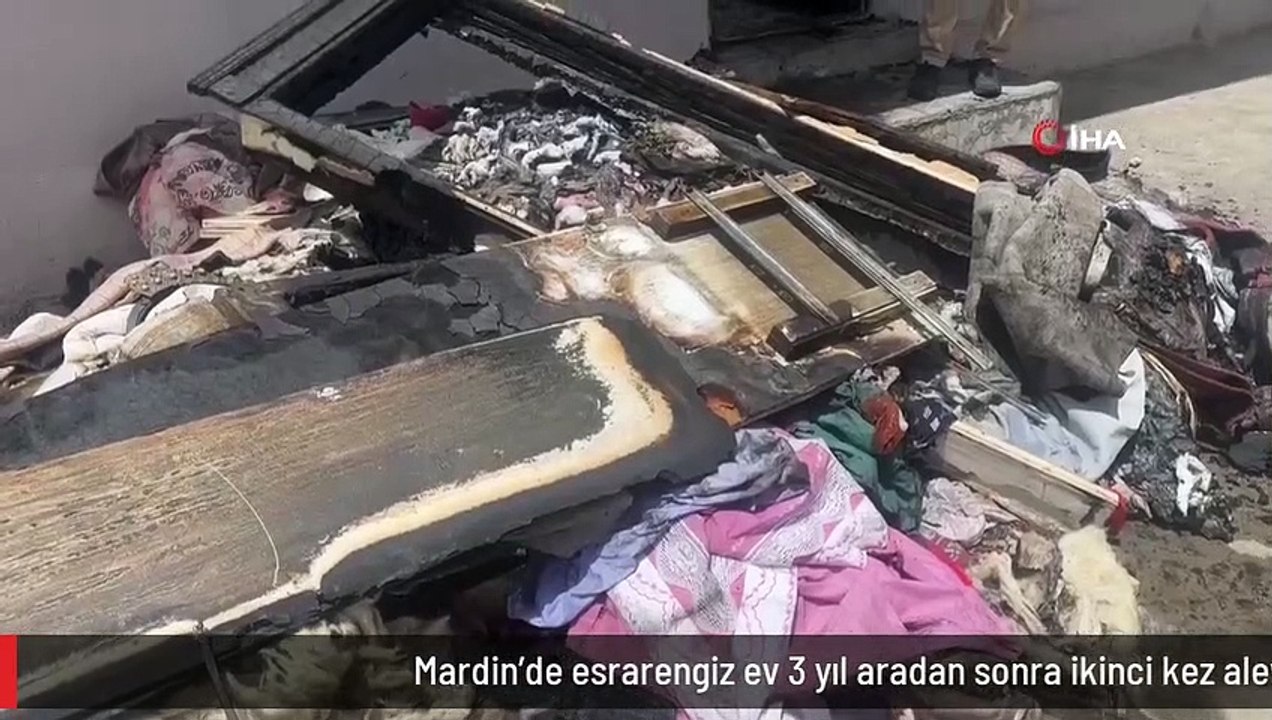 Mardin'de esrarengiz ev 3 yıl aradan sonra ikinci kez alevlere teslim oldu