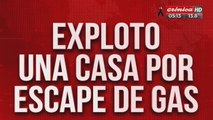 Explotó casa por escape de gas: murió un hombre de 97 años