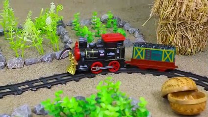Kids fun tractor making mini Concrete bridge _ kids tractor build a Train Bridge