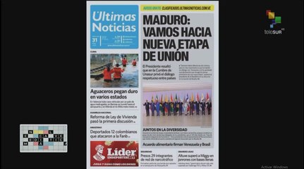 Enclave Mediática 31-05: Cumbre suramericana aboga por una voz unificada