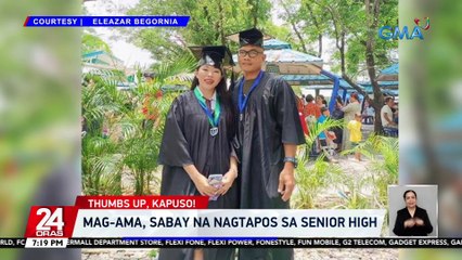 Mag-ama, sabay na nagtapos sa senior high | 24 Oras