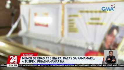 Menor de edad at 3 iba pa, patay sa pamamaril; 4 suspek, pinaghahanap na | 24 Oras