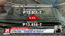 Utang ng Pilipinas, lumobo sa halos P14-T nitong Abril — Bureau of the Treasury | 24 Oras