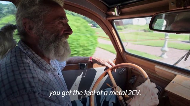 Unique wooden Citroen 2CV car off to auction in Touraine