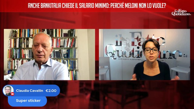 Anche Bankitalia chiede il salario minimo: perché Meloni non lo vuole? Segui la diretta con Peter Gomez