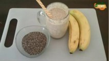 Licuado de banana, avena y chía, para Bajar la Panza en solo 3 días y lograr el vientre plano que tanto deseas