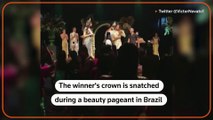 Crown snatched from Brazil beauty pageant winner