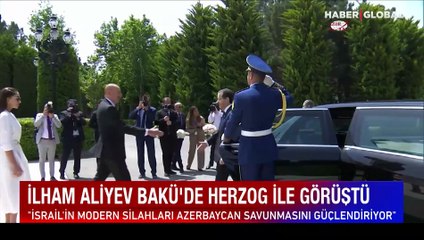 Azerbaycan Cumhurbaşkanı İlham Aliyev Bakü'de İsrailli mevkidaşı Isak Herzog ile görüştü: İran'ın oluşturduğu tehdit ele alındı