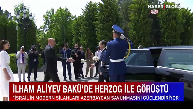 Azerbaycan Cumhurbaşkanı İlham Aliyev Bakü'de İsrailli mevkidaşı Isak Herzog ile görüştü: İran'ın oluşturduğu tehdit ele alındı