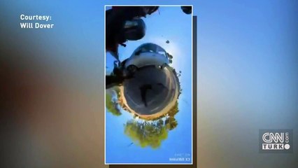 Kask sayesinde ölümden döndü