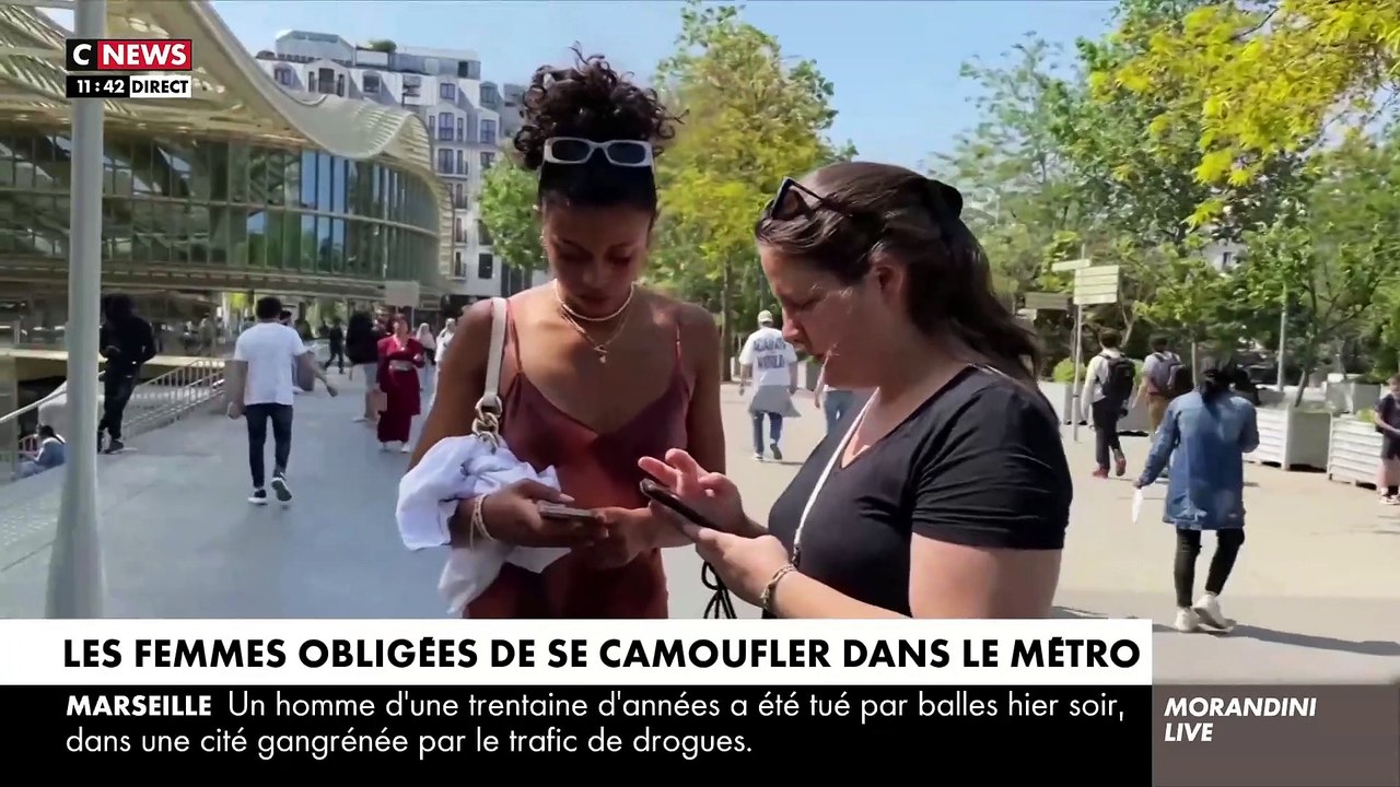 Harcèlement dans les transports : Des femmes tentent de se protéger avec une « chemise de métro » / Débat dans "Morandini Live" sur CNews avec Alice Cordier