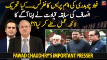 Fawad Chaudhry's presser, Has PTI's former leadership decided their future strategy?