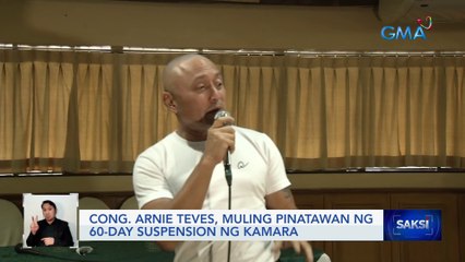 Cong. Arnie Teves, muling pinatawan ng 60-day suspension ng Kamara | Saksi