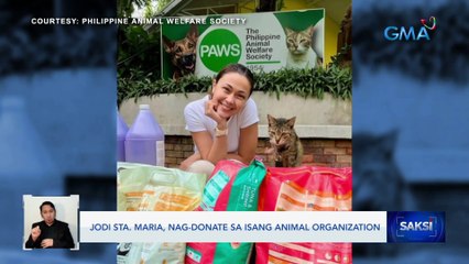 Jodi Sta. Maria, nag-donate sa isang animal organization | Saksi