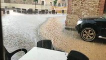 Tremenda tromba de agua en Quintana del Pidio.
