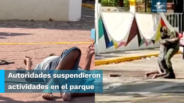 Héroe sin capa. Soldado salva a indigente que era atacado por enjambre de abejas