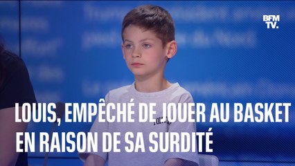 Louis, empêché de jouer au basket en raison de sa surdité