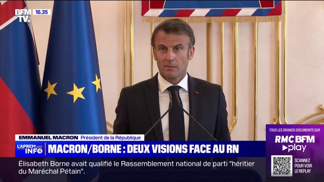 Emmanuel Macron: On ne peut plus battre dans nos démocraties l’extrême droite simplement avec des arguments historiques et moraux