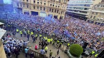 Sheffield Wednesday fans serenade their Owls heroes in Sheffield centre