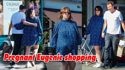 Princess Eugenie was spotted shopping with her husband in London in the last days before giving birt