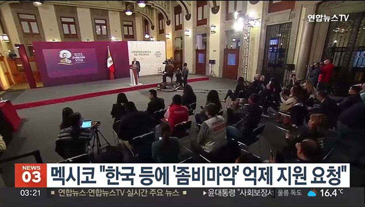 멕시코 "한국 등에 '좀비마약' 억제 지원 요청"