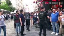 Taksim'de Gezi Parkı eylemlerinin yıldönümünde izinsiz yürüyüşe polis müdahalesi