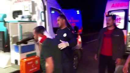 Köpeğe çarpan kamyonet şarampole uçtu: 4 yaralı