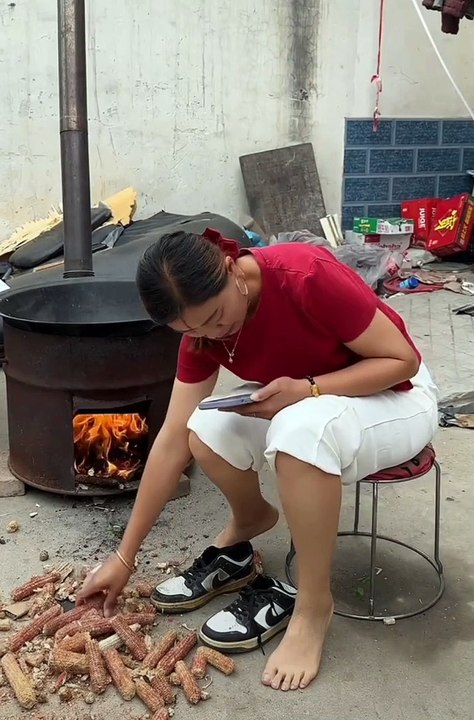 Burning shoes