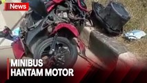 Minibus Hantam Motor di Batang, Pemotor Patah Tulang