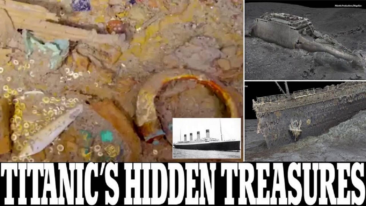 The Titanic gives up its forgotten treasures: Lost gold necklace made from the tooth of a megalodon shark is discovered in the shipwreck - 111 years after the doomed liner sank