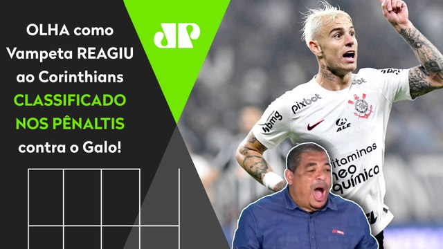 O CORINTHIANS É GIGANTEEE! OLHA as REAÇÕES do Vampeta ao À VITÓRIA NOS PÊNALTIS contra Atlético-MG